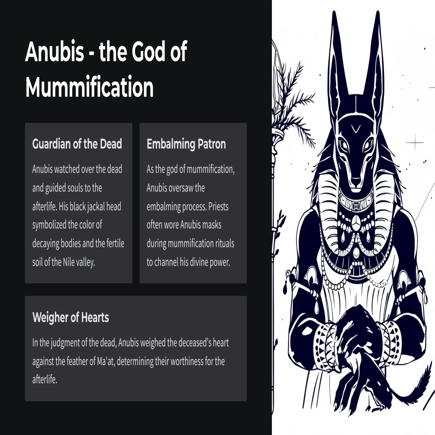 Anubis- the God of Mummification