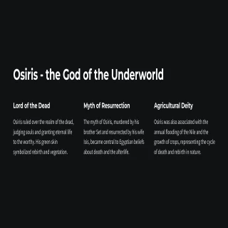 Osiris- the God of the Underworld