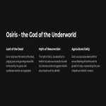 Osiris- the God of the Underworld